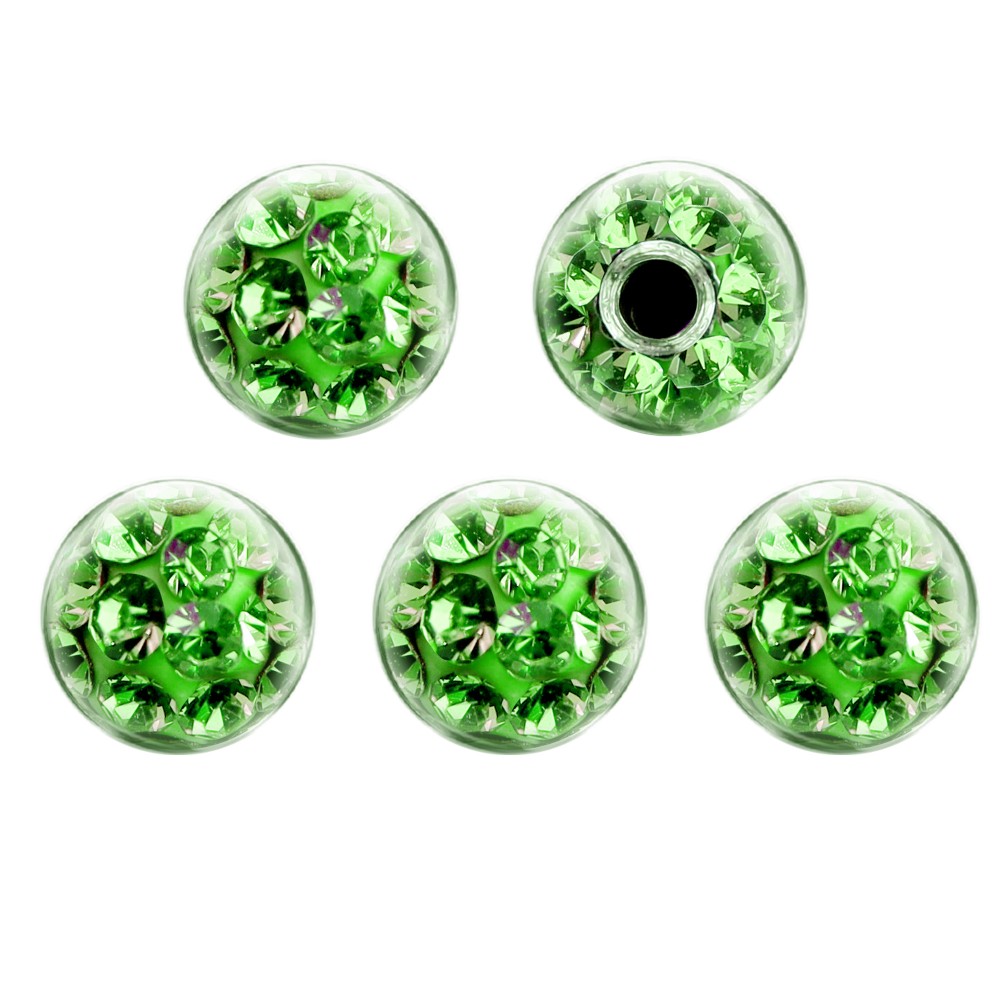 Shamballa Threaded Balls 14G (1.6mm) with Epoxy Plastic Coating